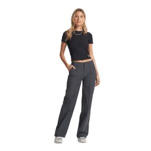 Vuori Meta Wide Leg Pants Womens Charcoal Gray Gorpcore Athleisure Trouser 31”